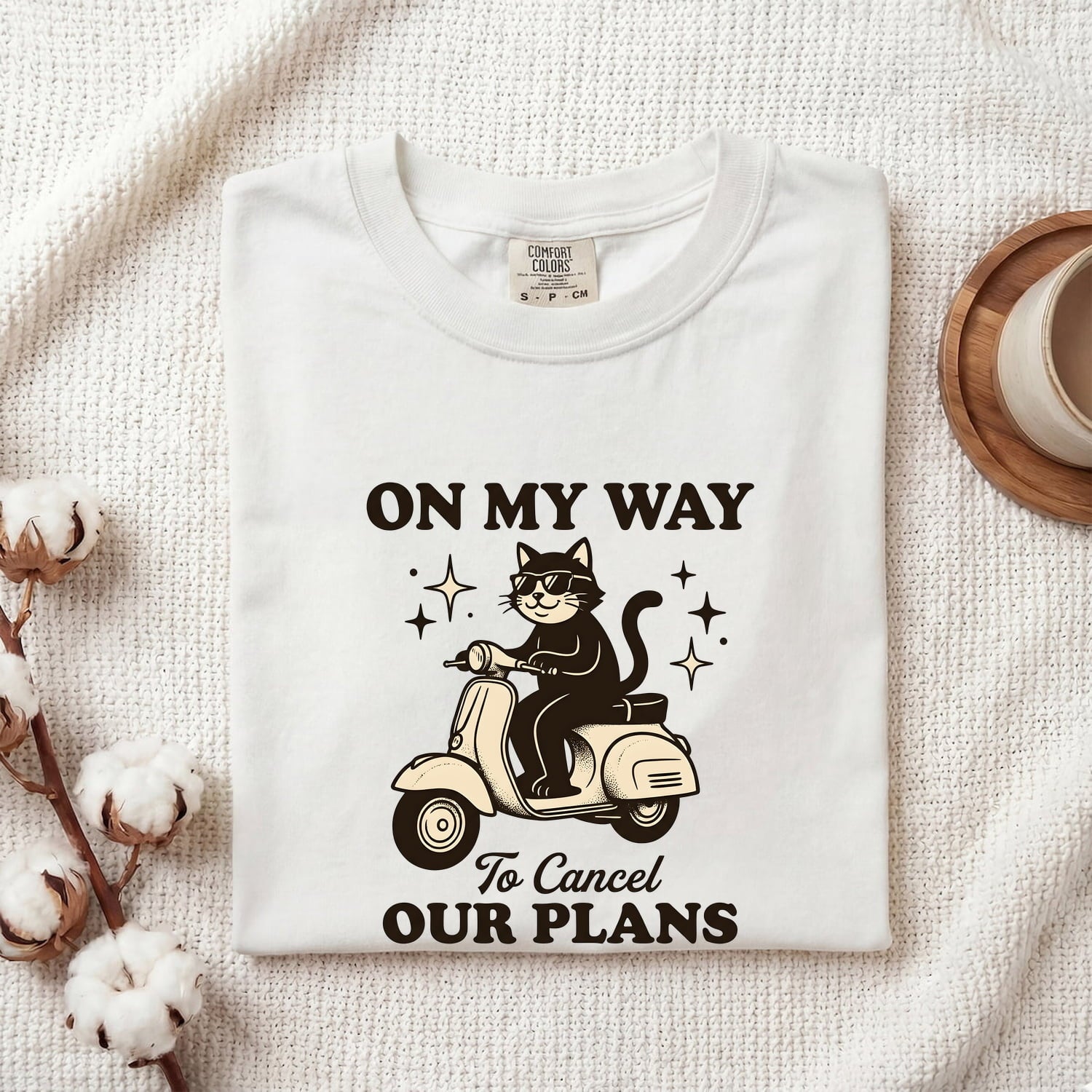 Kitten Scooter Shirt Funny Pet Gift Women Comic Tee Kitten T-Shirt Humor Fan Cartoon Tshirt Animal Graphic Vintage Shades Tshirt