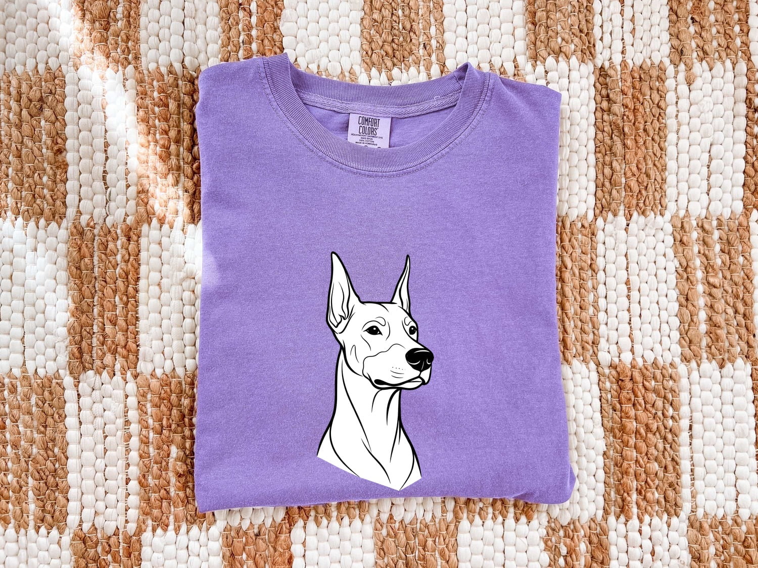 Doberman Dog Shirt Dog Pet Gift Women Line Art Tee Dobermann T-Shirt Dog Owner Dog Fan Illustration Graphic Tshirt Minimal Portrait Tshirt