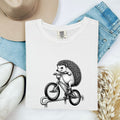Hedgehog Bicycle Shirt Cute Pet Gift Women Sketch Tee Hedgehog Bike T-Shirt Adorable Fan Hedgehog Drawing Pet Graphic Retro Bike Tshirt