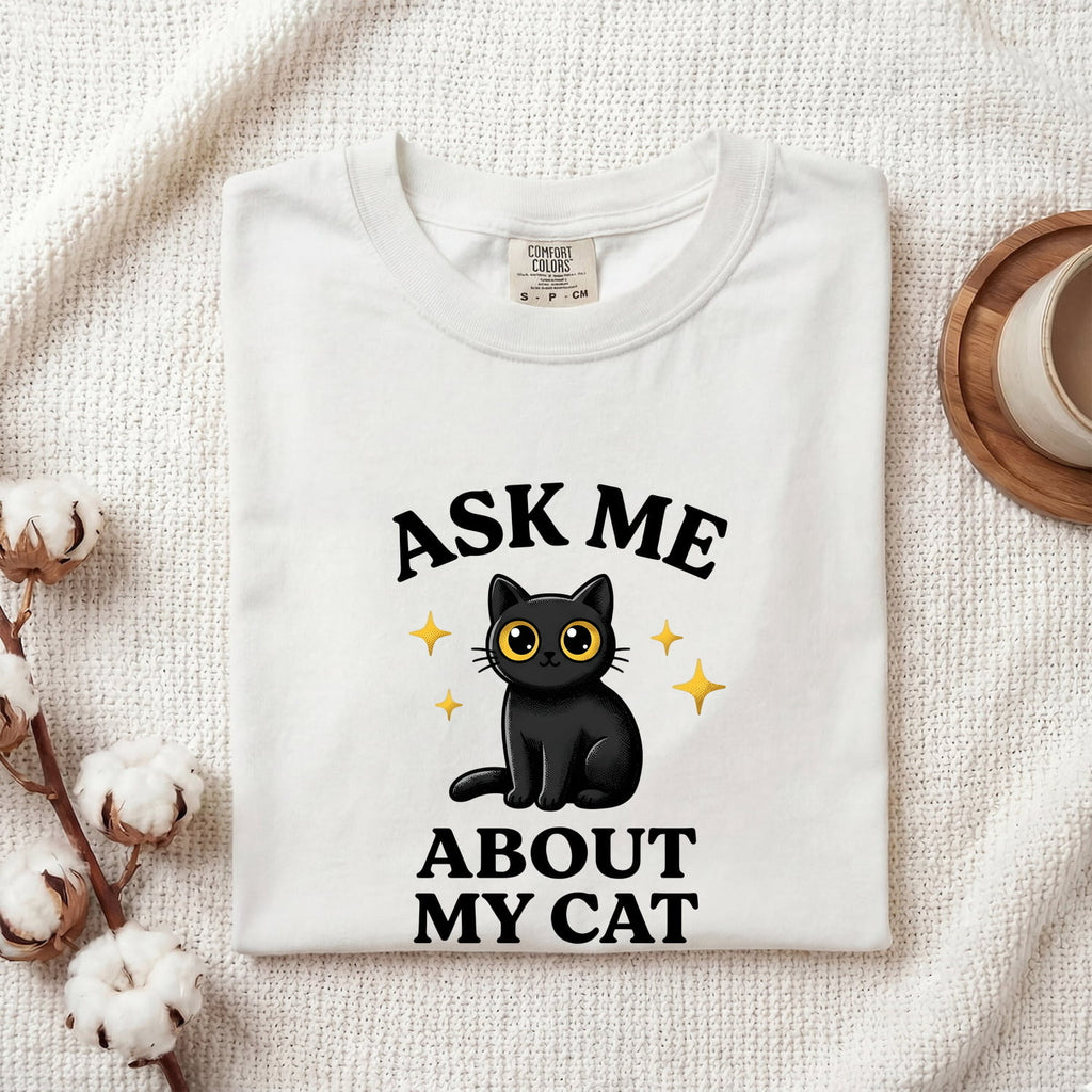 Black Cat Shirt Cat Pet Gift Women Cute Tee Kitty T-Shirt Cat Fan Feline Tshirt Animal Graphic Kawaii Sparkles Tshirt