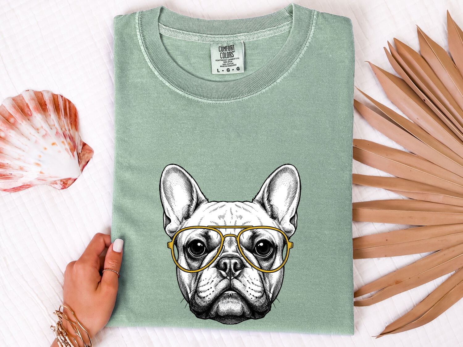 French Bulldog Shirt Dog Pets Gift Women Line Art Tee Bulldog T-Shirt Dog Fan Puppy Graphic Illustration Drawing Vintage Glasses Tshirt