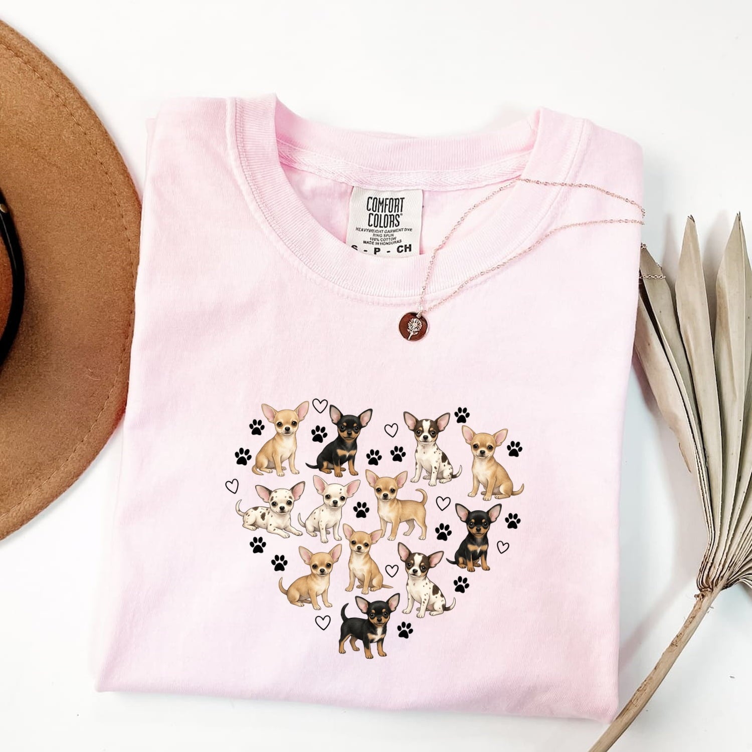 Chihuahua Puppies Shirt Dog Pet Gift Women Paint Tee Puppy T-Shirt Dog Fan Canine Tshirt Pet Graphic Sketch Dog Paws Tshirt