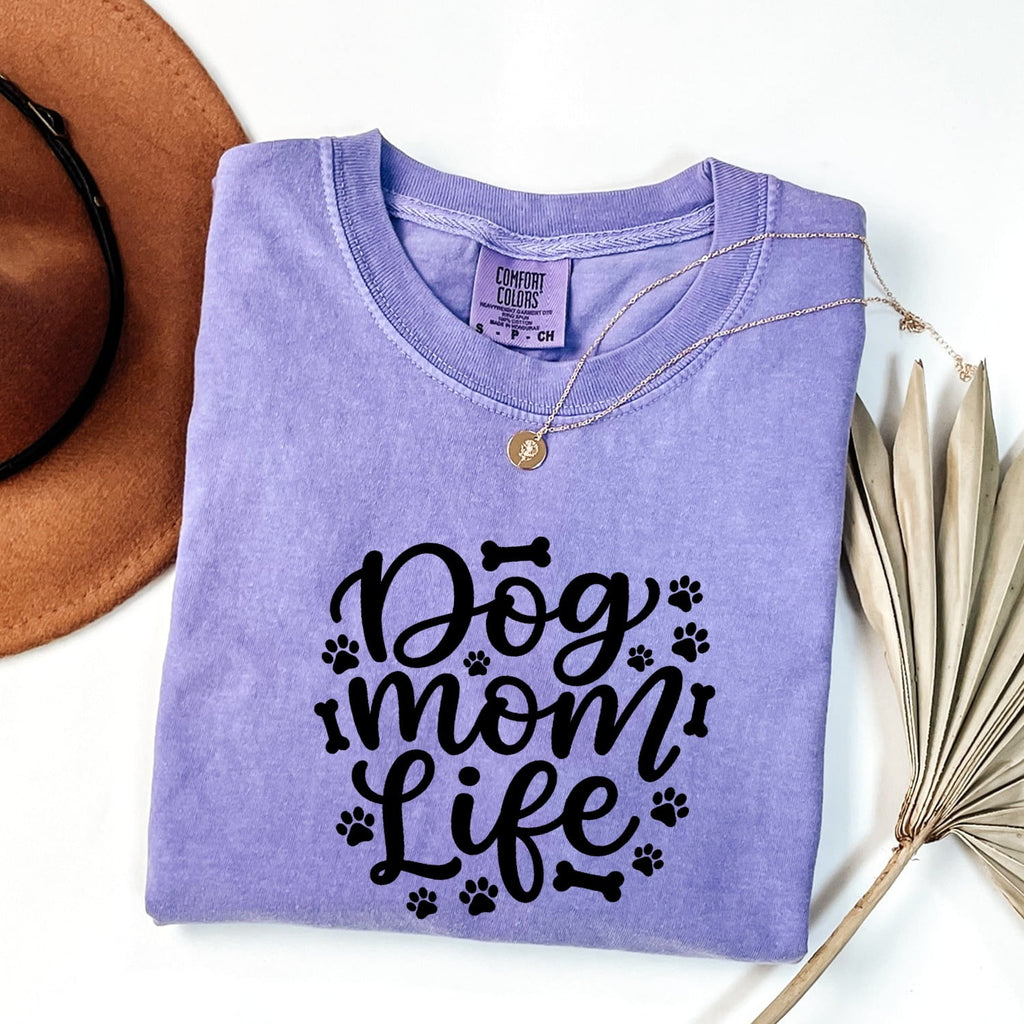 Dog Mom Shirt Dog Mom Pet Gift Women Cartoon Tee Dog Mama T-Shirt Dog Mom Fan Puppy Tshirt Animal Graphic Contemporary Paw Marks Tshirt