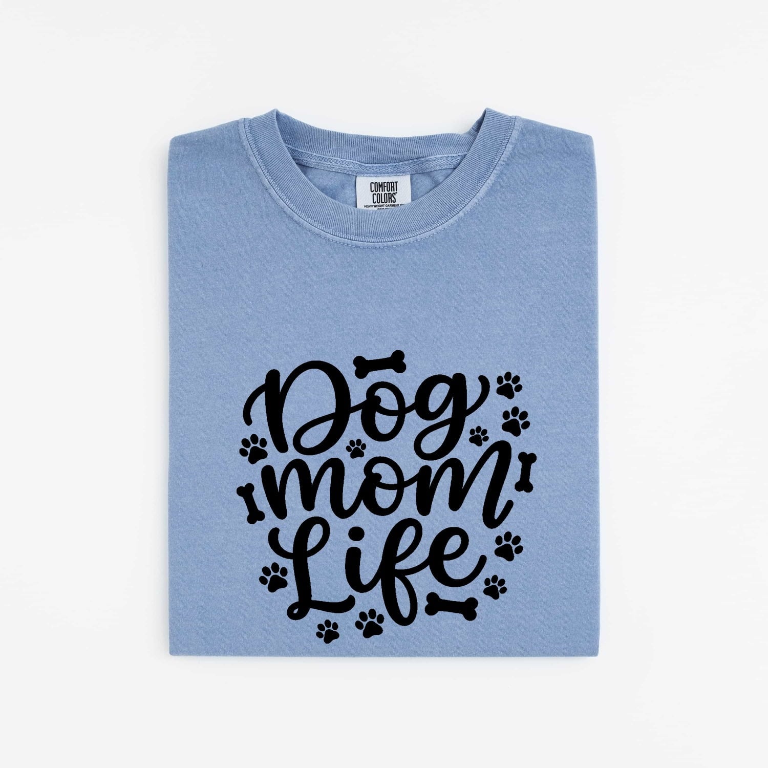 Dog Mom Shirt Dog Mom Pet Gift Women Cartoon Tee Dog Mama T-Shirt Dog Mom Fan Puppy Tshirt Animal Graphic Contemporary Paw Marks Tshirt