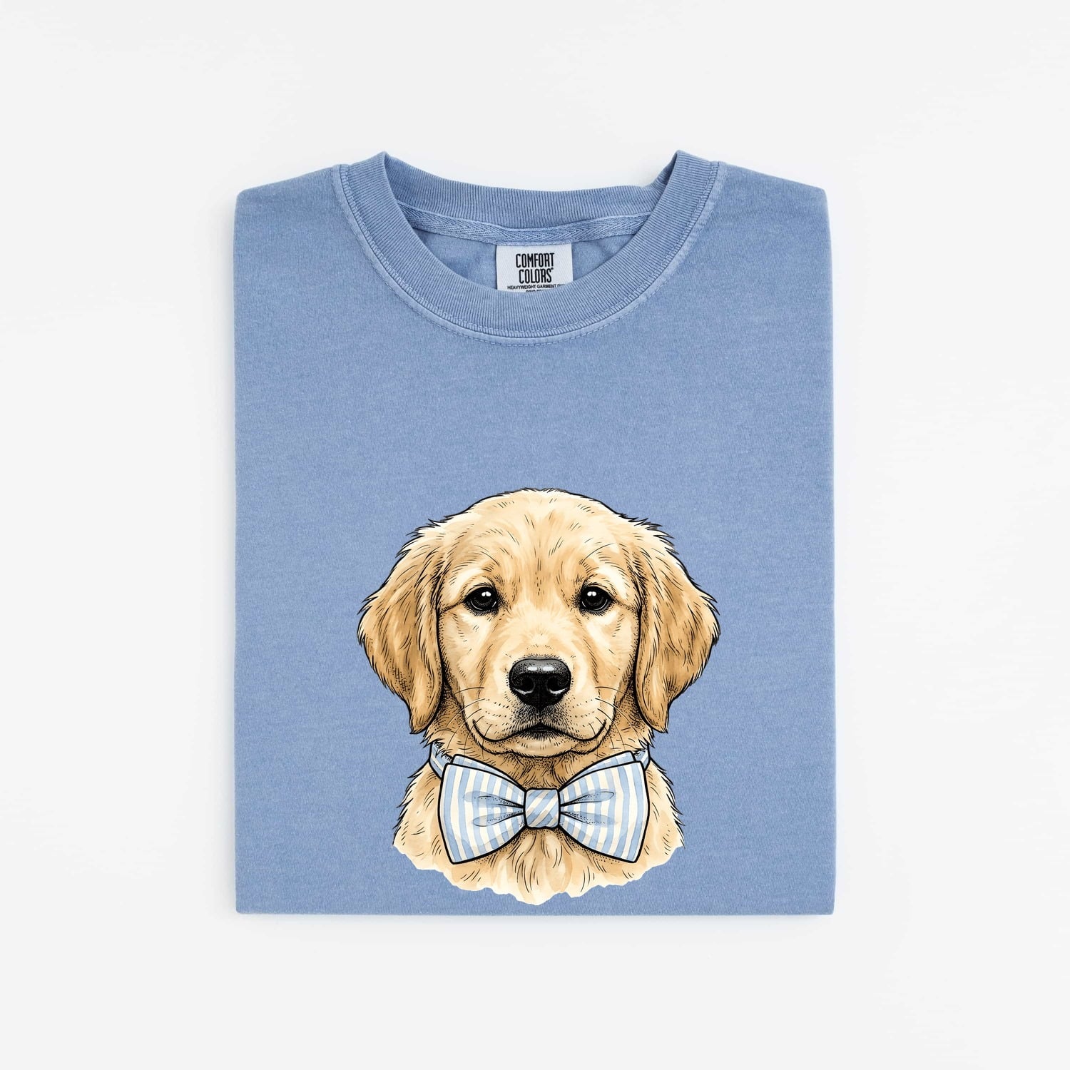 Golden Retriever Dog Shirt Easter Pet Gift Women Sketch Tee Retriever T-Shirt Easter Fan Puppy Tshirt Drawing Retro Necktie Tshirt