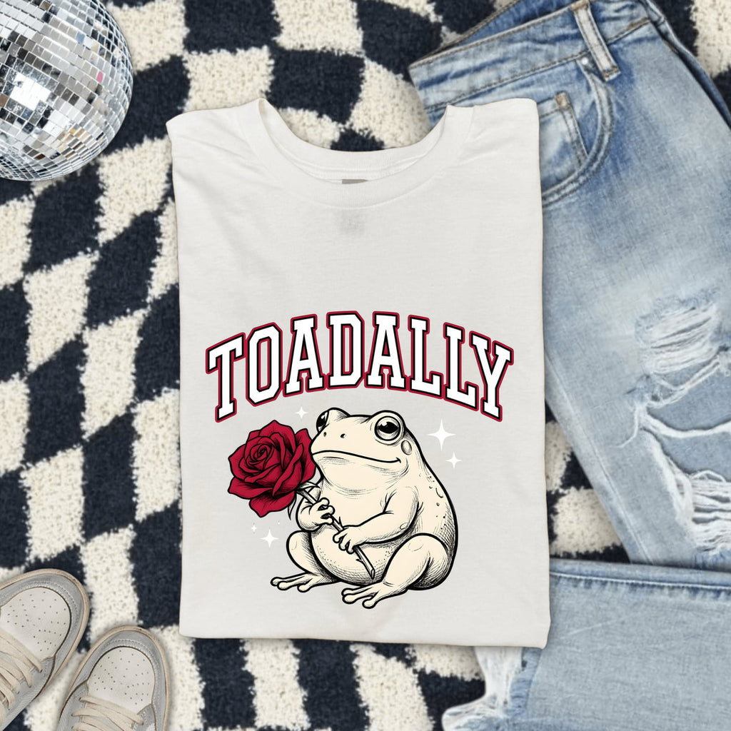 Frog Rose Shirt St. Valentines Day Pet Gift Women Sketch Tee Toad T-Shirt Valentine Fan Drawing Tshirt Old School Twinkles Tshirt