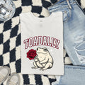 Frog Rose Shirt St. Valentines Day Pet Gift Women Sketch Tee Toad T-Shirt Valentine Fan Drawing Tshirt Old School Twinkles Tshirt
