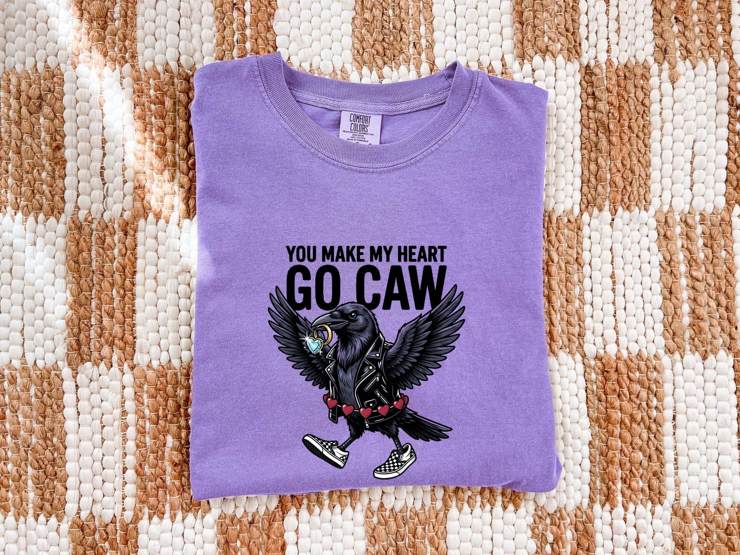 Dark Bird Art Shirt St. Valentine's Day Pets Gift Women Sketch Tee Raven T-Shirt Valentine Fan Drawing Design Classic Romance Heart Tshirt