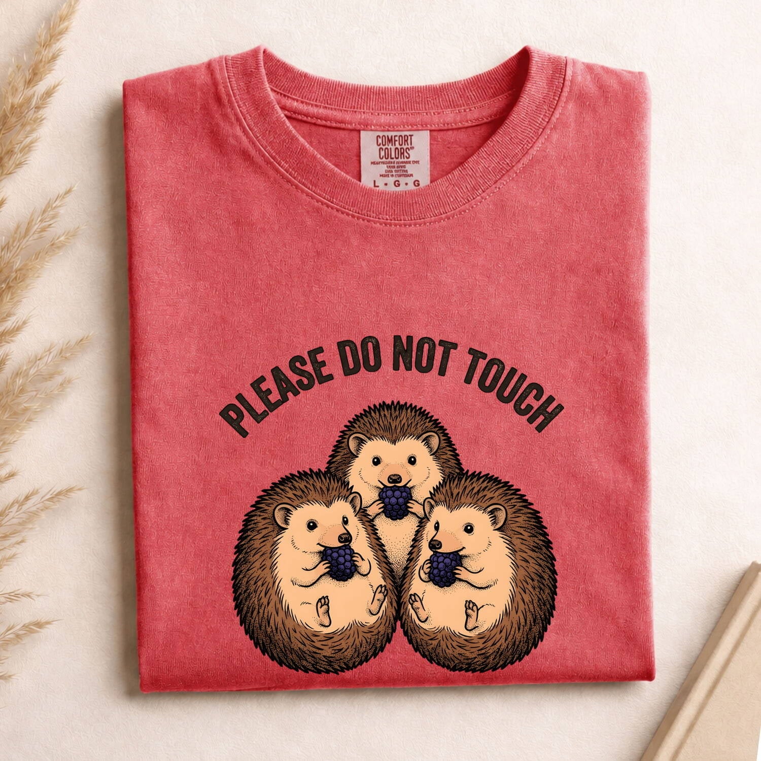 Hedgehog Shirt for Women – Funny Quirky Cartoon Apple Meme Graphic Tee