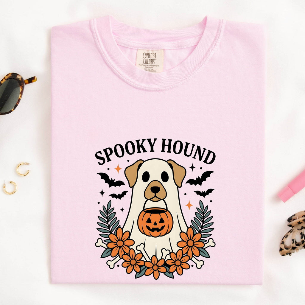 Canine Ghost Shirt Halloween Animal Gift Women Cartoon Tee Dog Spirit T-Shirt Halloween Fan Spooky Tshirt Pet Graphic Nostalgic Halloween