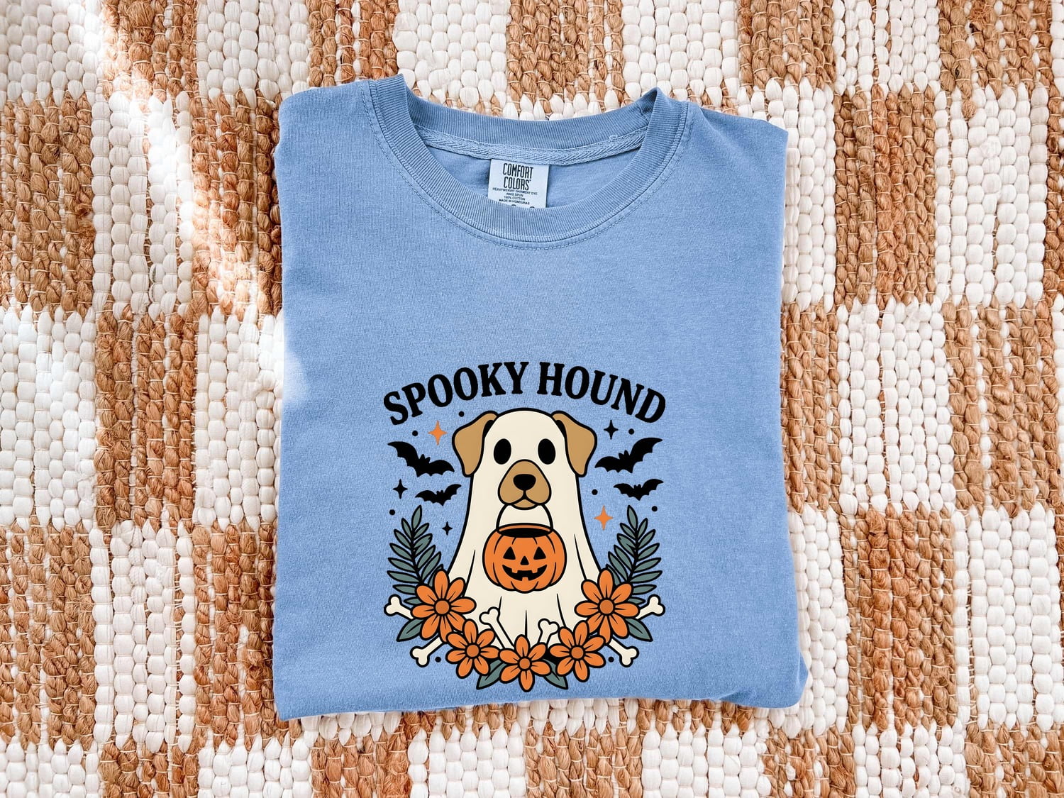 Canine Ghost Shirt Halloween Animal Gift Women Cartoon Tee Dog Spirit T-Shirt Halloween Fan Spooky Tshirt Pet Graphic Nostalgic Halloween