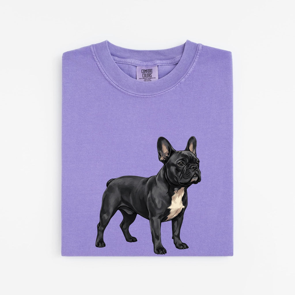 French Bulldog Shirt Dog Fauna Gift Women Detailed Tee Bulldog T-Shirt Dog Fan Animal Graphic Design Clean Canine Tshirt