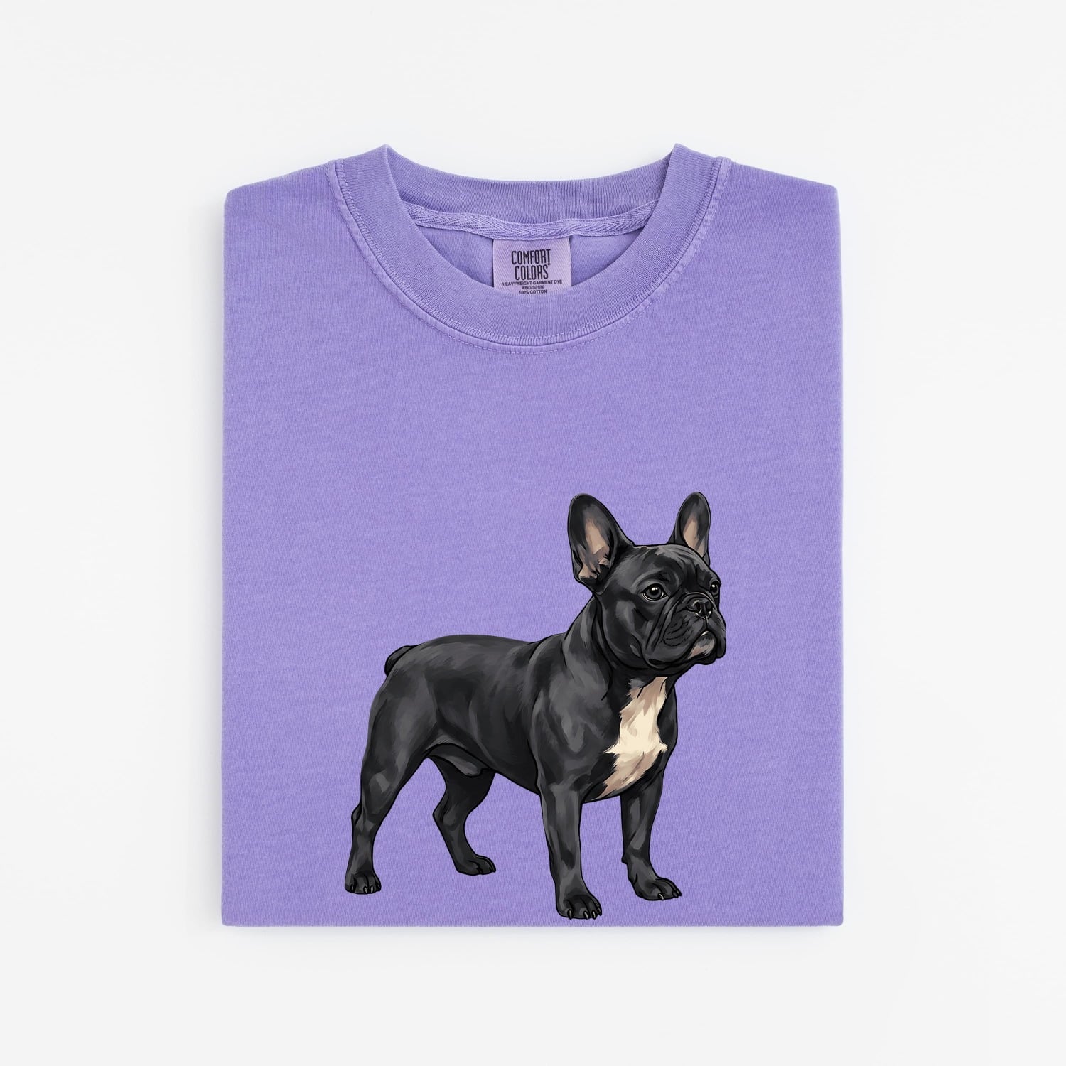 French Bulldog Shirt Dog Fauna Gift Women Detailed Tee Bulldog T-Shirt Dog Fan Animal Graphic Design Clean Canine Tshirt