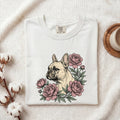 French Bulldog Shirt Dog Floral Gift Women Botanical Tee Bulldog T-Shirt Dog Fan Botanical Tshirt Floral Graphic Vintage Peonies Tshirt