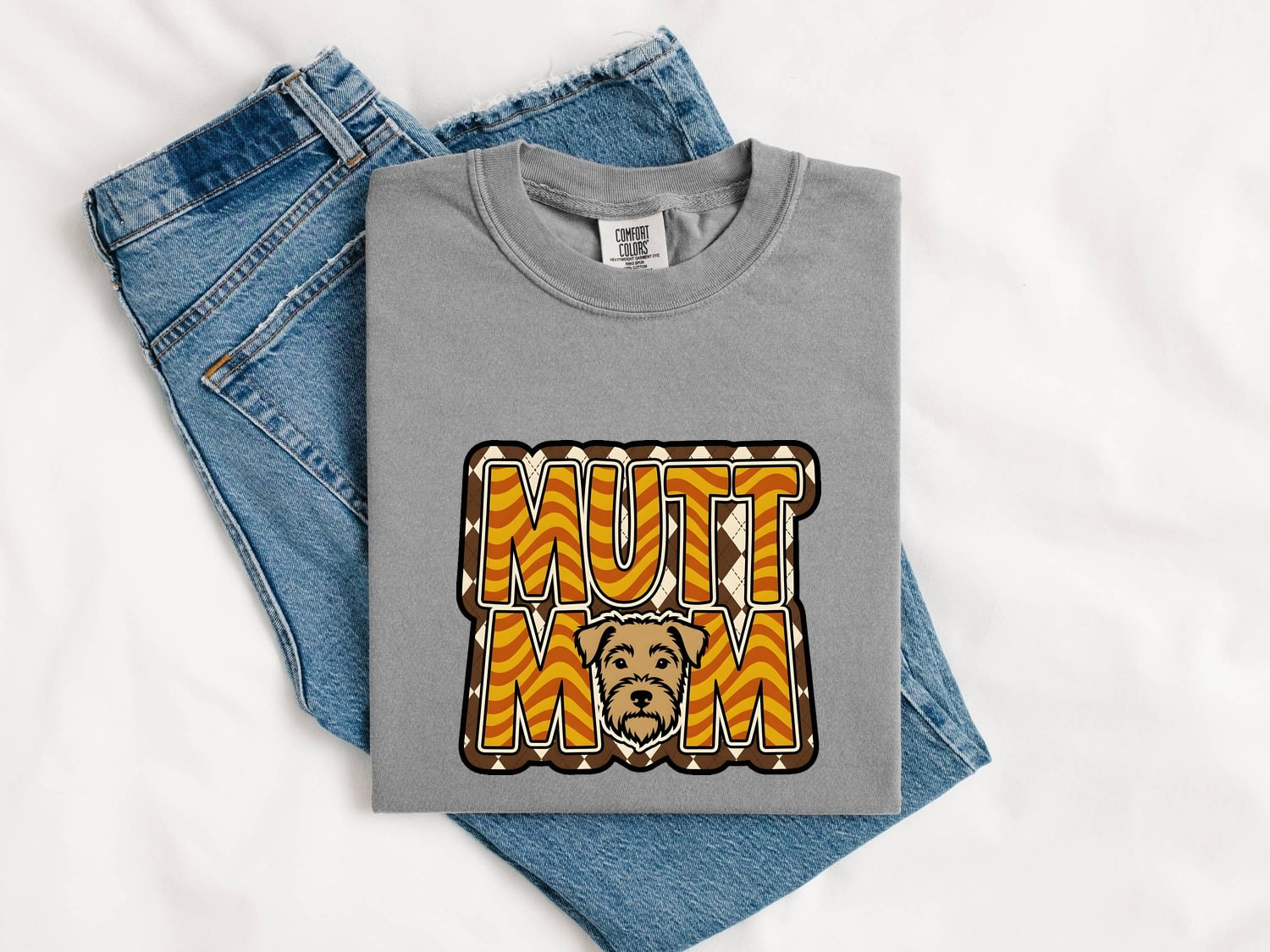 Rescue Dog Shirt Dog Creature Gift Women Classic Tee Adopted Dog T-Shirt Dog Fan Canine Graphic Dog Illustration Checked Pattern Tshirt
