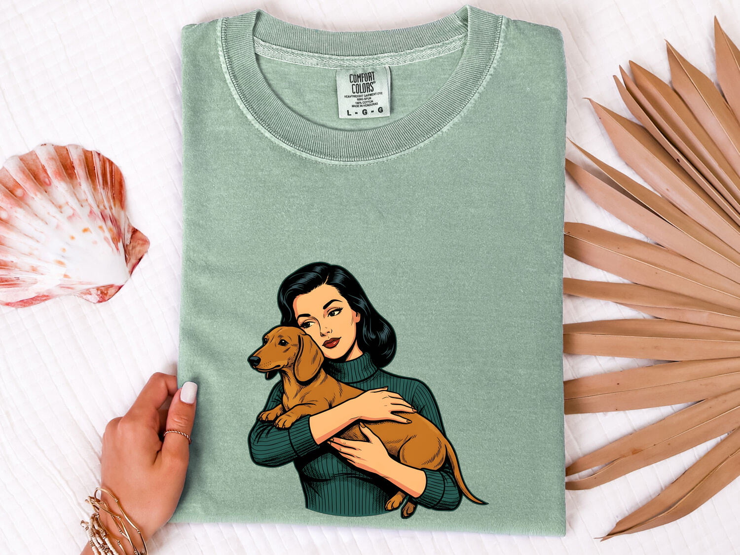 Dachshund Hug Shirt Dog Animals Gift Women Cartoon Tee Wiener Dog T-Shirt Dog Fan Doodle Graphic Tshirt Retro Girl Tshirt