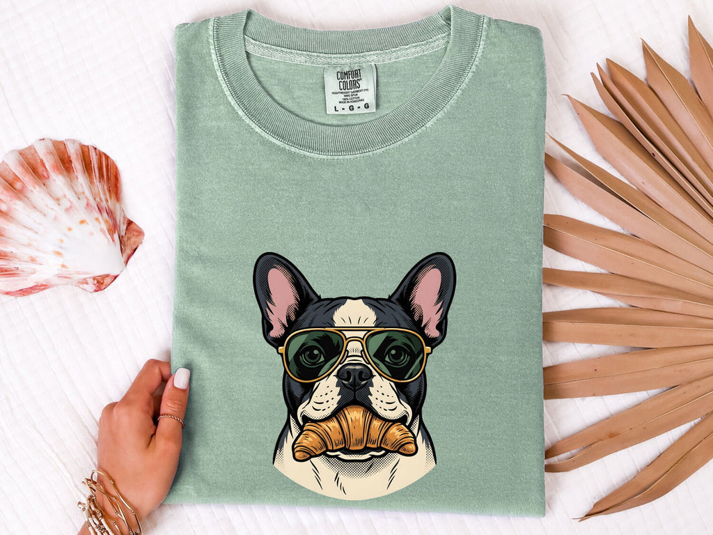 French Bulldog Shirt Dog Snacks Gift Women Graphic Tee Bulldog T-Shirt Dog Fan Puppy Tshirt Snack Design Vintage Sunglasses Tshirt