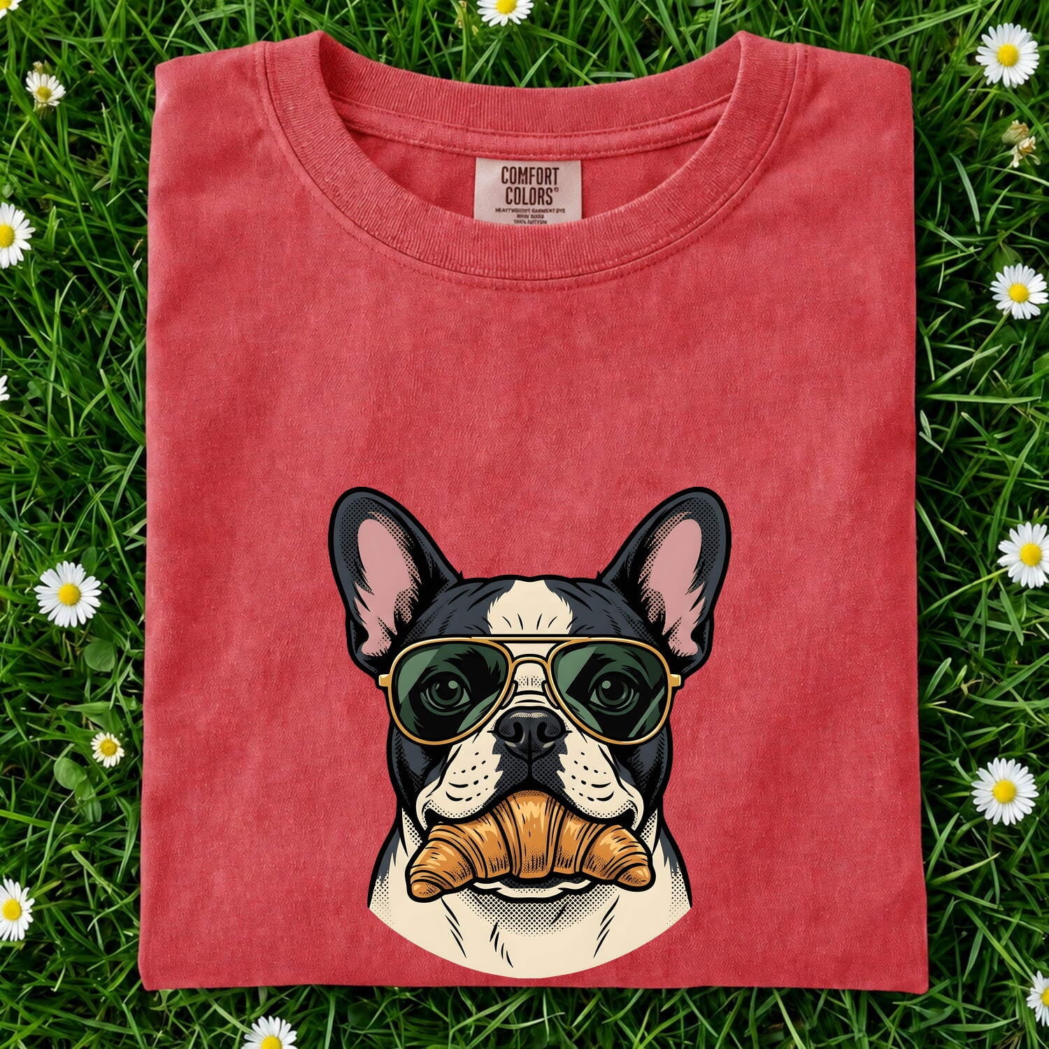 French Bulldog Shirt Dog Snacks Gift Women Graphic Tee Bulldog T-Shirt Dog Fan Puppy Tshirt Snack Design Vintage Sunglasses Tshirt