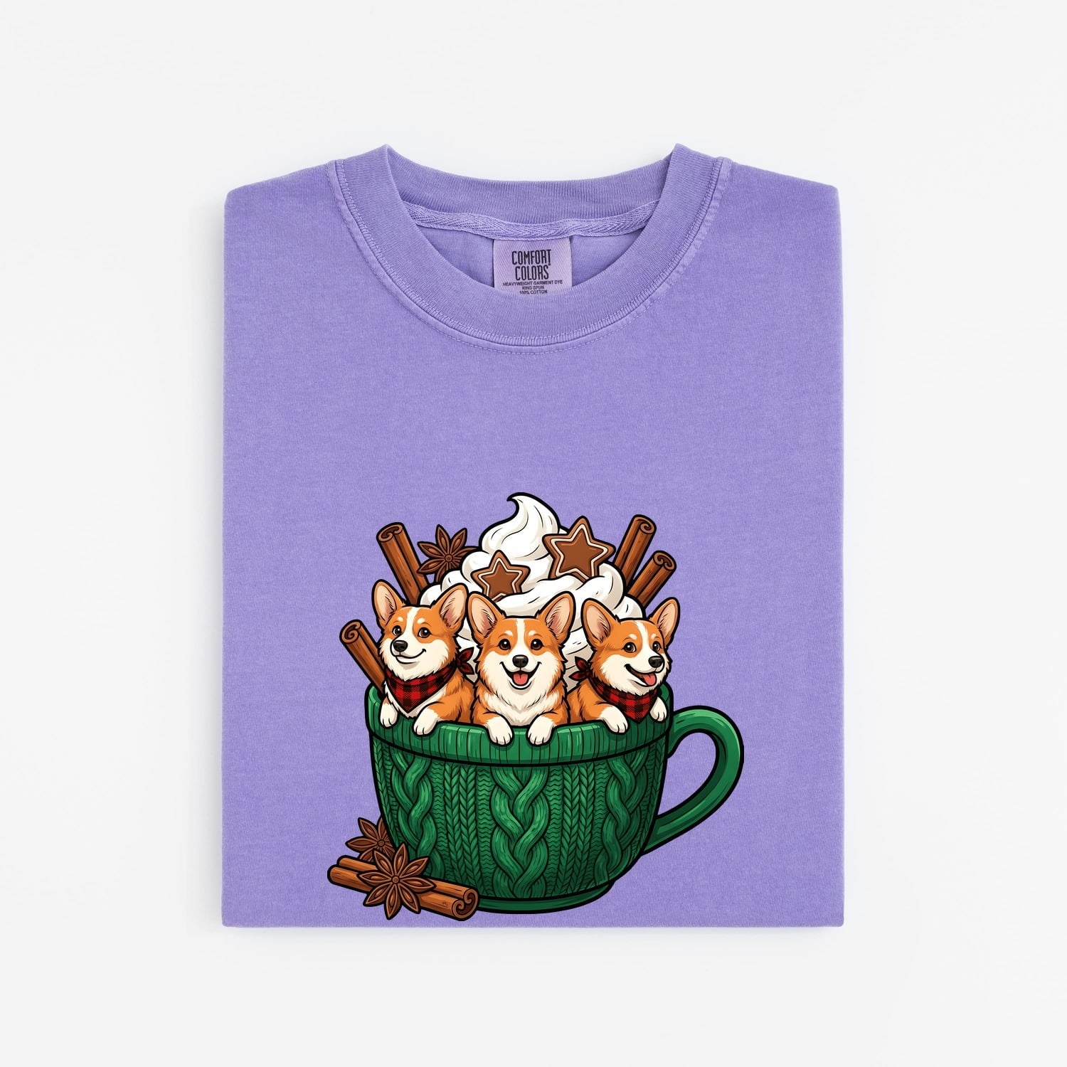 Corgi Cup Shirt Dog Espresso Gift Women Kawaii Tee Mug T-Shirt Dog Fan Coffee Tshirt Coffee Graphic Comic Froth Tshirt