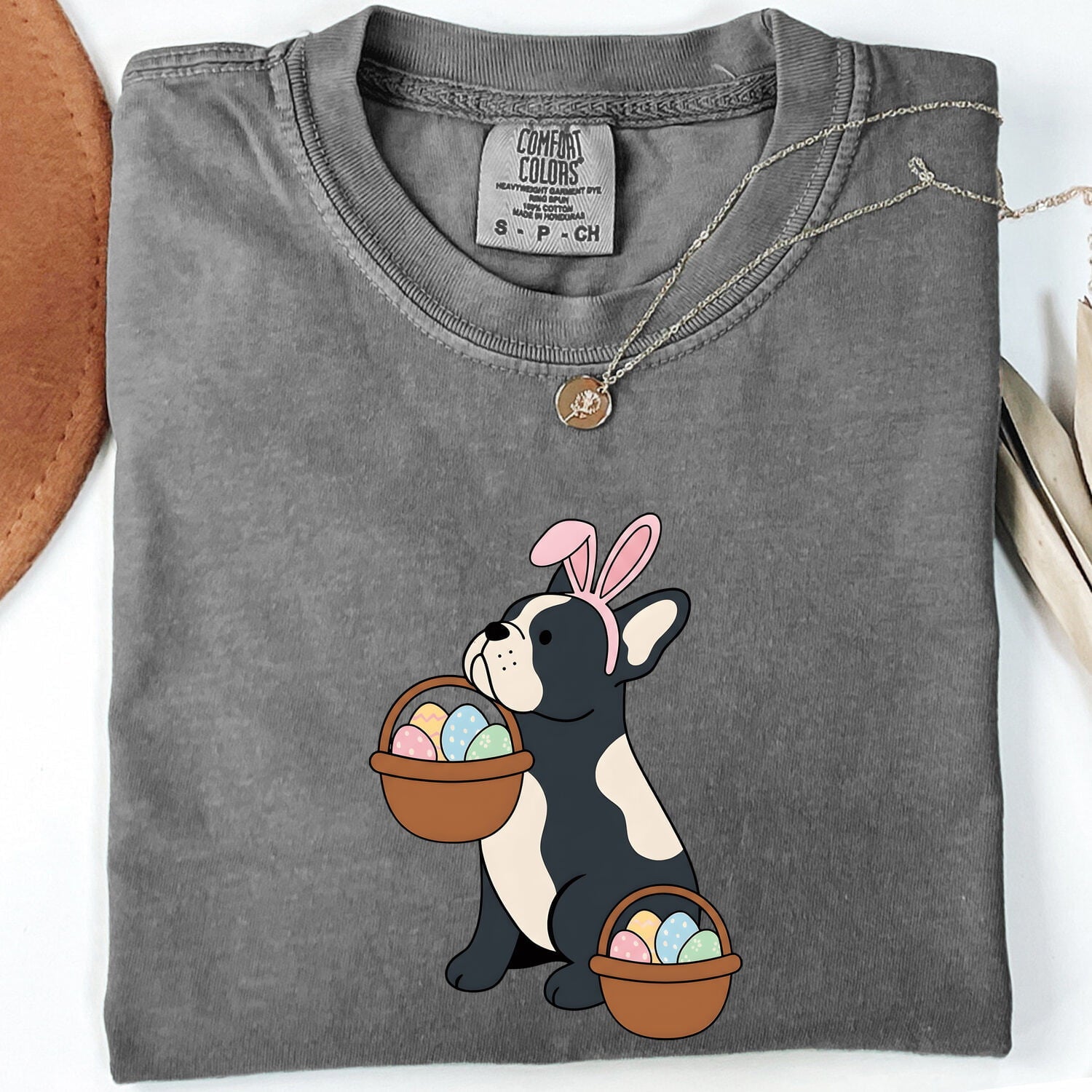 French Bulldog Shirt Easter Dog Gift Women Cartoon Tee Bouledogue Francais T-Shirt Easter Fan Pug Graphic Kawaii Easter Basket Tshirt