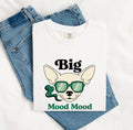 Chihuahua Glasses Shirt Dog Humor Gift Women Comic Tee Dog T-Shirt Dog Fan Cartoon Tshirt Funny Graphic Classic Smoke Tshirt