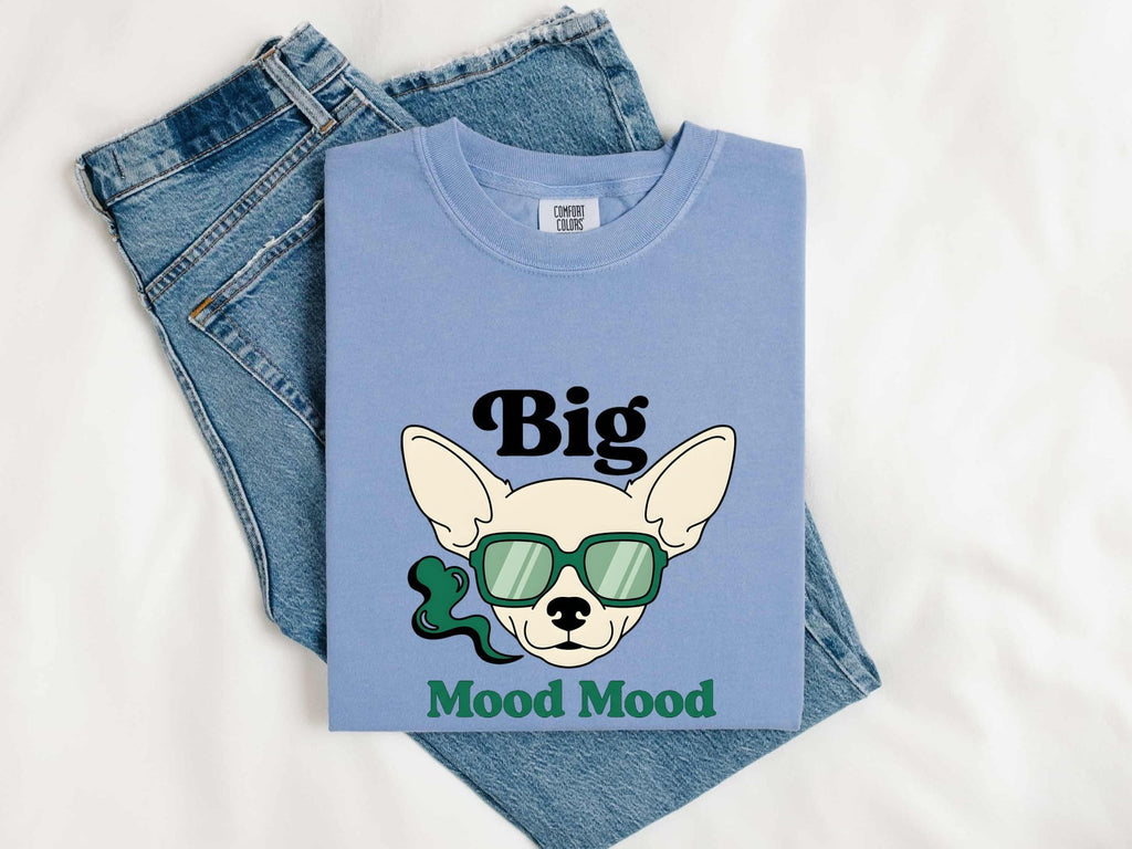 Chihuahua Glasses Shirt Dog Humor Gift Women Comic Tee Dog T-Shirt Dog Fan Cartoon Tshirt Funny Graphic Classic Smoke Tshirt
