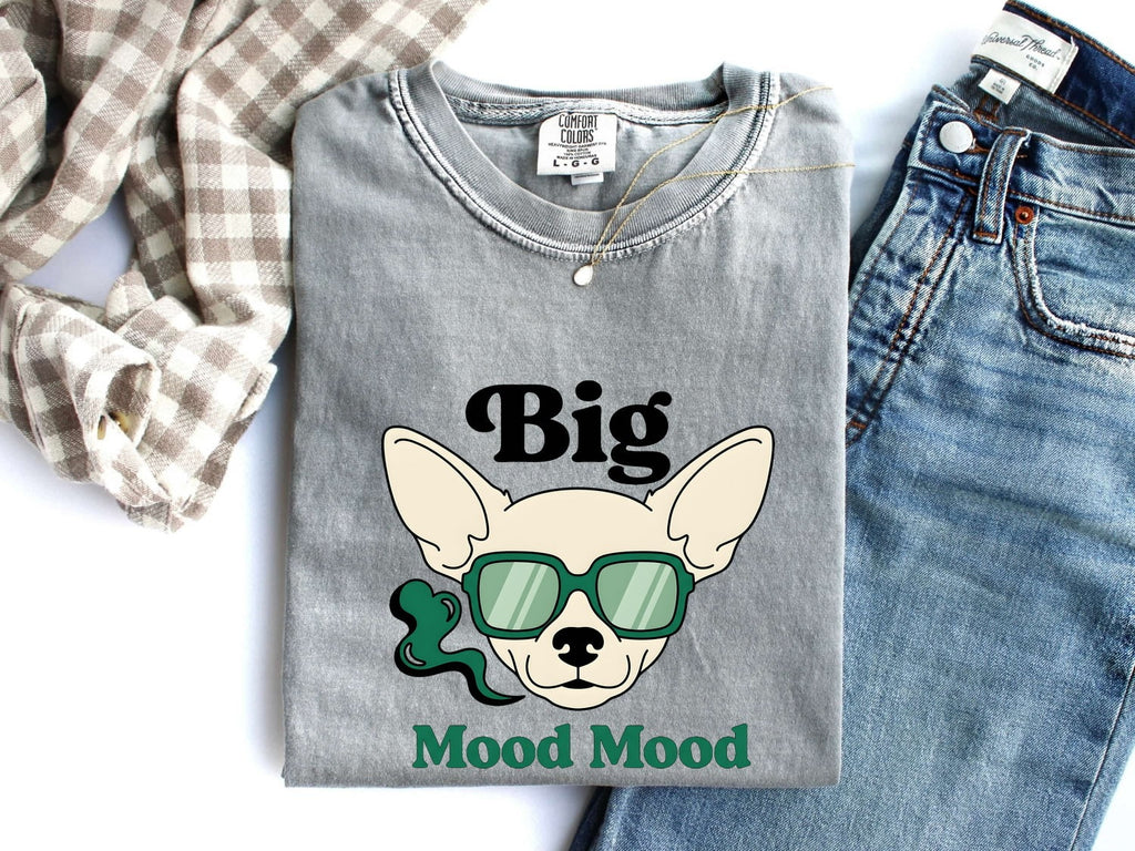 Chihuahua Glasses Shirt Dog Humor Gift Women Comic Tee Dog T-Shirt Dog Fan Cartoon Tshirt Funny Graphic Classic Smoke Tshirt
