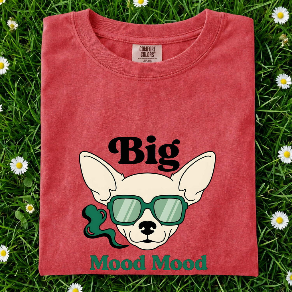 Chihuahua Glasses Shirt Dog Humor Gift Women Comic Tee Dog T-Shirt Dog Fan Cartoon Tshirt Funny Graphic Classic Smoke Tshirt