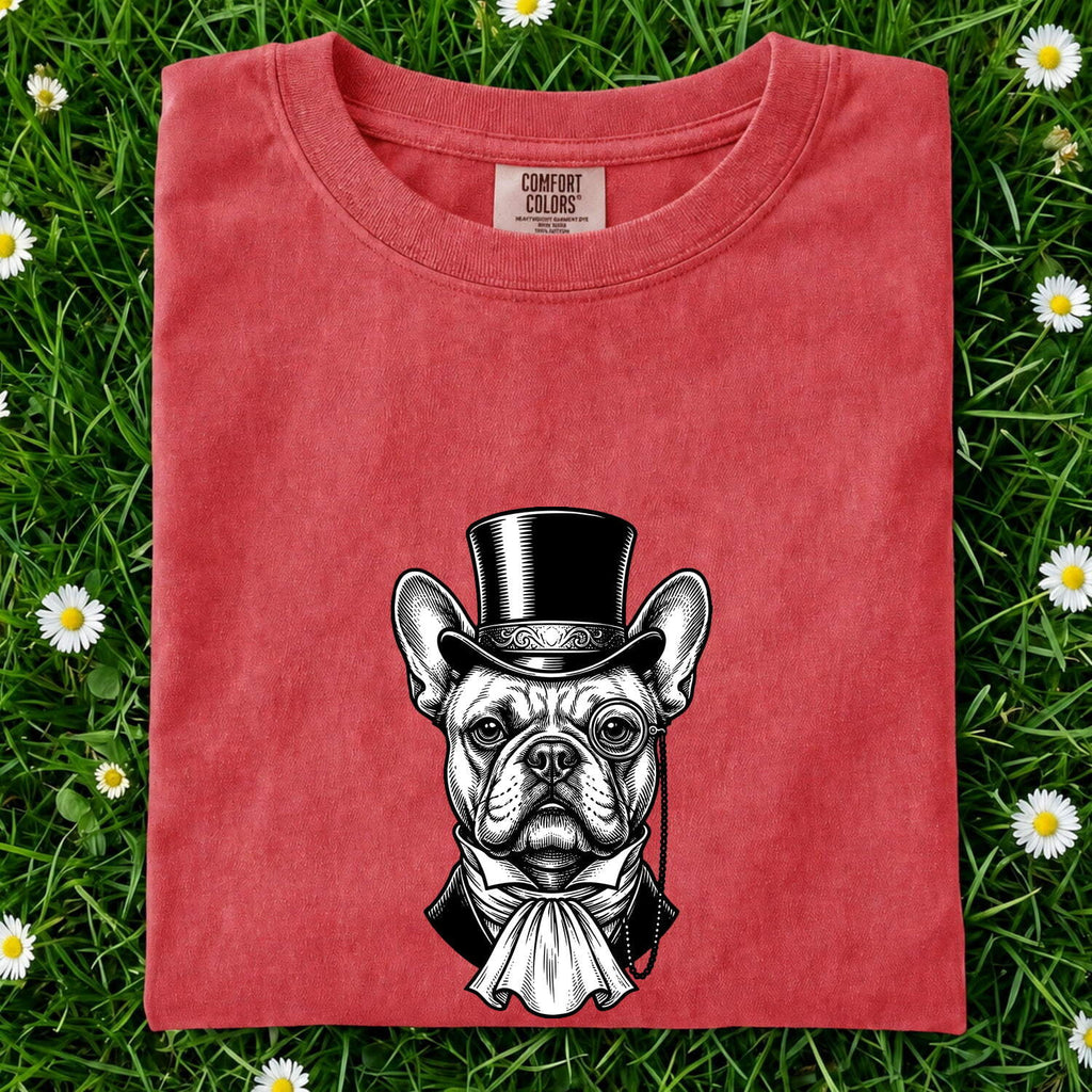 French Bulldog Shirt Dog Fauna Gift Women Sketch Tee Bulldog T-Shirt Dog Fan Puppy Tshirt Wildlife Graphic Cartoon Top Hat Tshirt