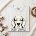 Beagle Puppy Shirt Dog Animals Gift Women Retro Tee Puppy T-Shirt Dog Fan Hound Tshirt Wildlife Graphic Sketch Text Banner Tshirt
