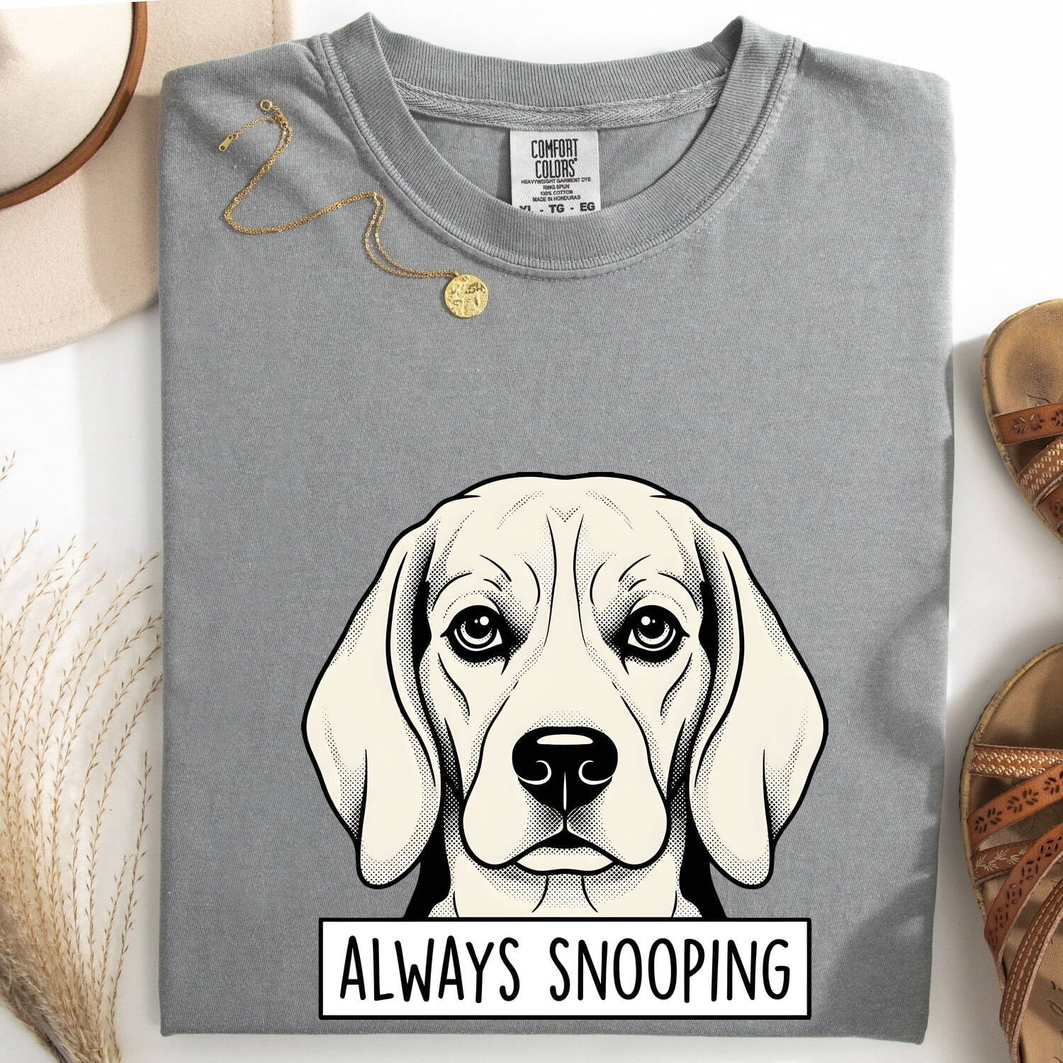 Beagle Puppy Shirt Dog Animals Gift Women Retro Tee Puppy T-Shirt Dog Fan Hound Tshirt Wildlife Graphic Sketch Text Banner Tshirt