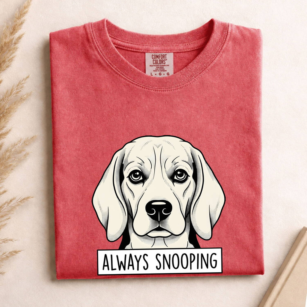 Beagle Puppy Shirt Dog Animals Gift Women Retro Tee Puppy T-Shirt Dog Fan Hound Tshirt Wildlife Graphic Sketch Text Banner Tshirt