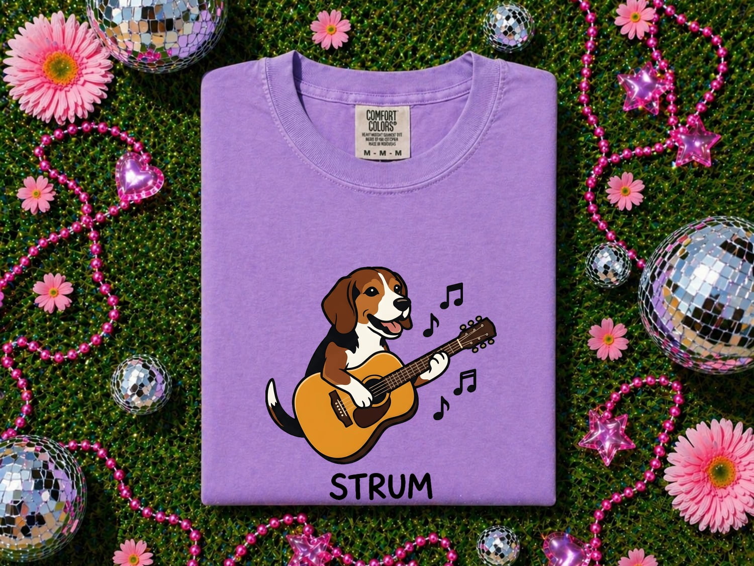 Beagle Guitar Shirt Dog Bands Gift Women Caricature Tee Guitar T-Shirt Dog Fan Cartoon Tshirt Music Graphic Classic Sound Icons Tshirt