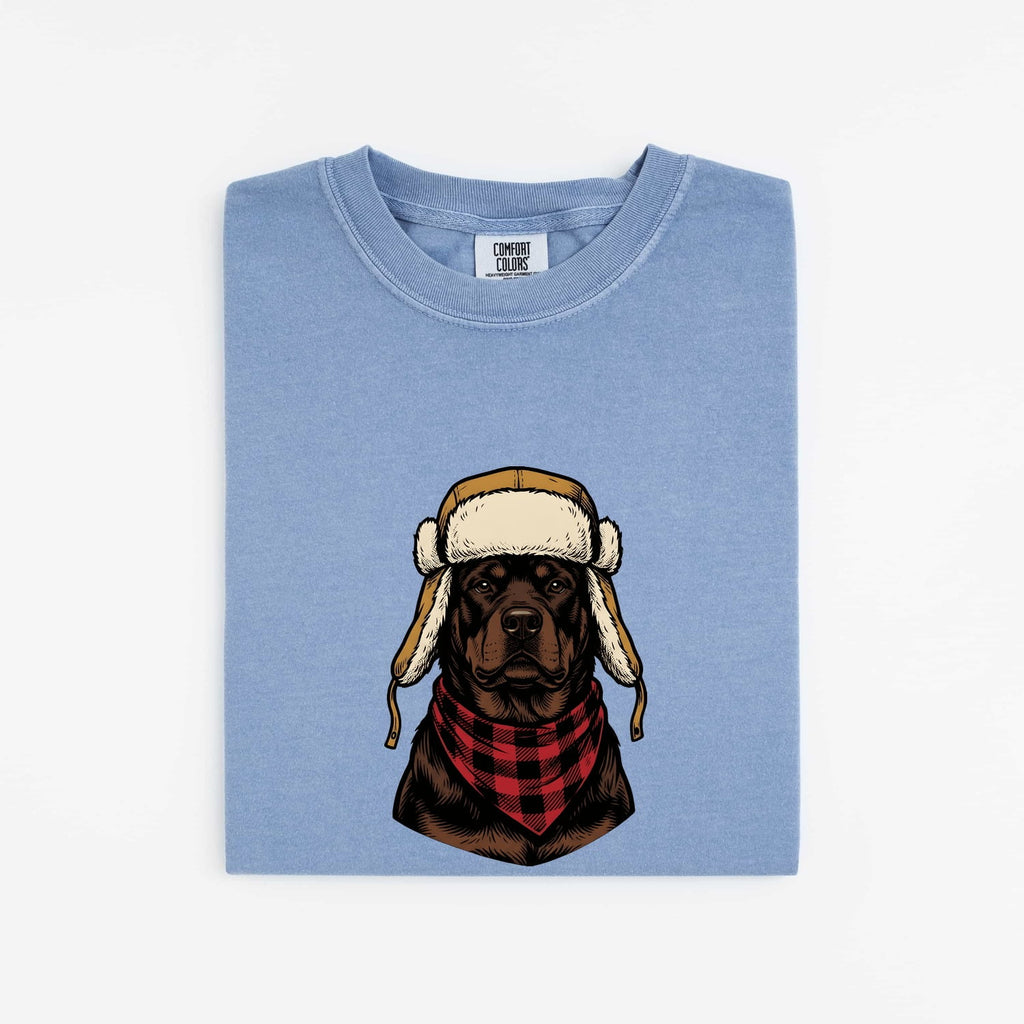Rottweiler Dog Shirt Dog Outdoors Gift Women Vintage Tee Rottweiler T-Shirt Dog Fan Retro Tshirt Adventure Graphic Hand Drawn Trapper Hat