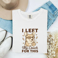 Corgi Dog Shirt Cute Mocha Gift Women Line Art Tee Pembroke Welsh Corgi T-Shirt Adorable Fan Simple Illustration Graphic Coffee Design