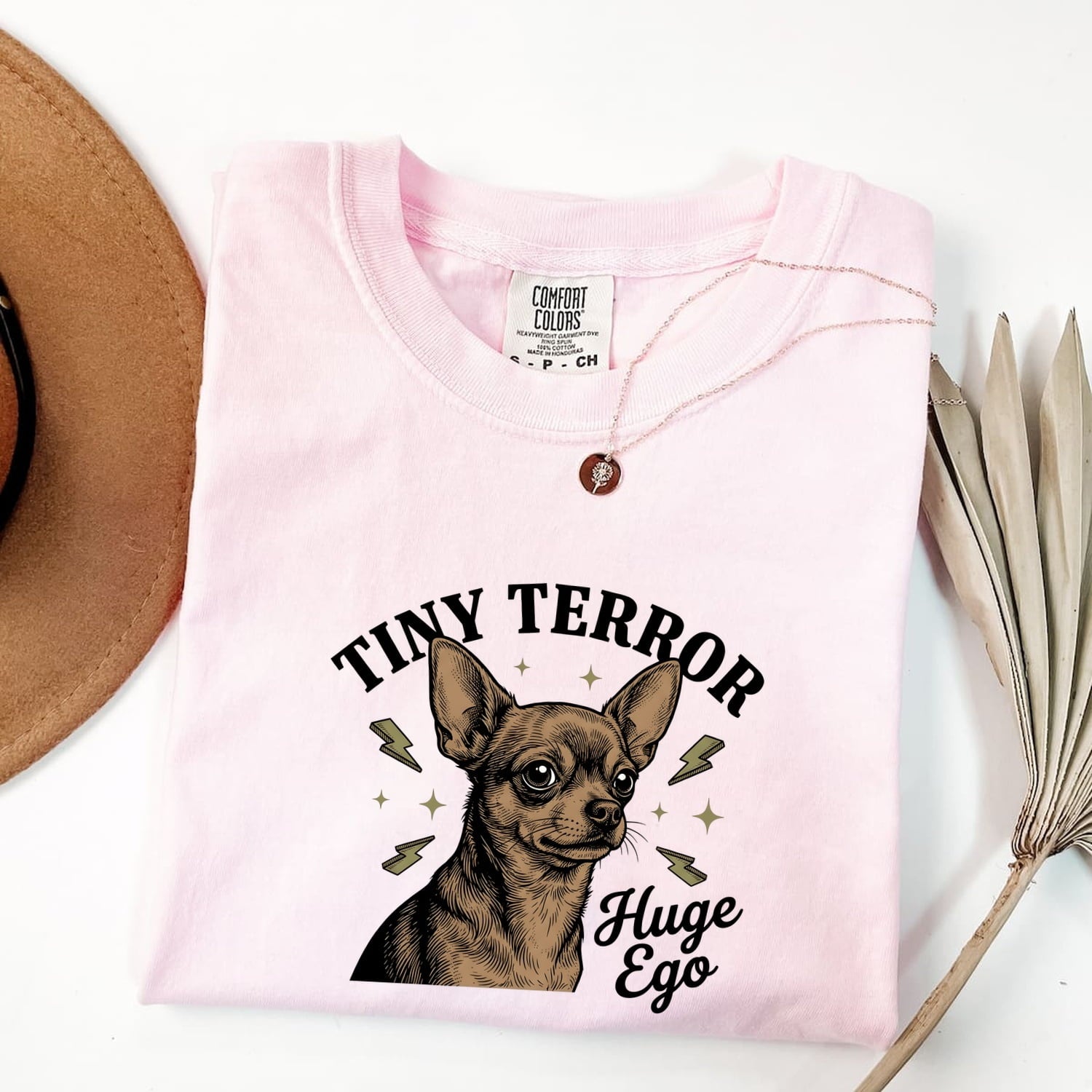 Chihuahua Puppy Shirt Dog Jokes Gift Women Retro Tee Puppy T-Shirt Dog Fan Canine Tshirt Humor Graphic Sketch Thunder Bolts Tshirt