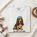 Basset Hound Shirt Dog Satire Gift Women Animated Tee Hound T-Shirt Dog Fan Cartoon Tshirt Parody Graphic Sketch Night Mask Tshirt