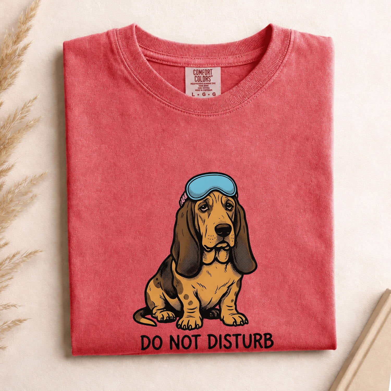 Basset Hound Shirt Dog Satire Gift Women Animated Tee Hound T-Shirt Dog Fan Cartoon Tshirt Parody Graphic Sketch Night Mask Tshirt