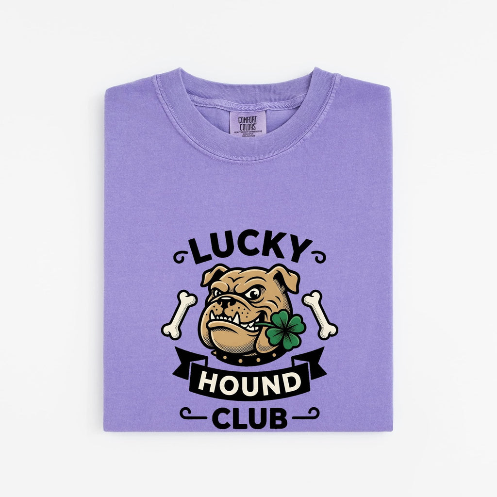 Bulldog Shirt St Patrick's Day Puppy Gift Women Line Art Tee Bulldog T-Shirt St Patricks Fan Bulldog Illustration Classic Irish Clover