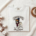 French Bulldog Shirt Dog Ice Gift Women Distressed Tee Bouledogue Francais T-Shirt Dog Fan Vintage Tshirt Frosty Graphic Doodle Ski Costume