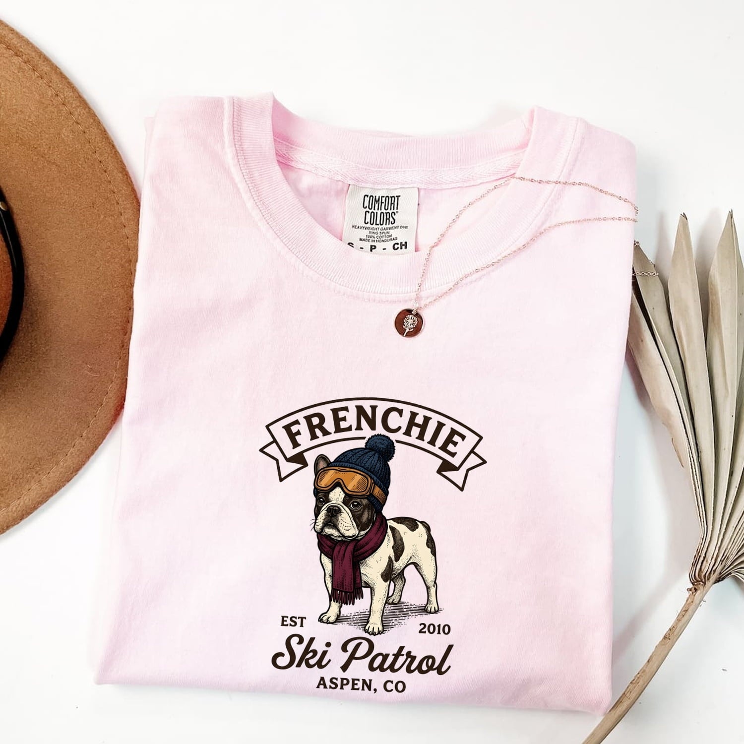 French Bulldog Shirt Dog Ice Gift Women Distressed Tee Bouledogue Francais T-Shirt Dog Fan Vintage Tshirt Frosty Graphic Doodle Ski Costume
