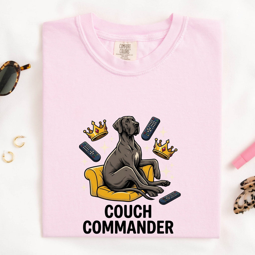 Great Dane Shirt for Women – Funny Caricature Loveseat Comedy Dog Graphic Tee