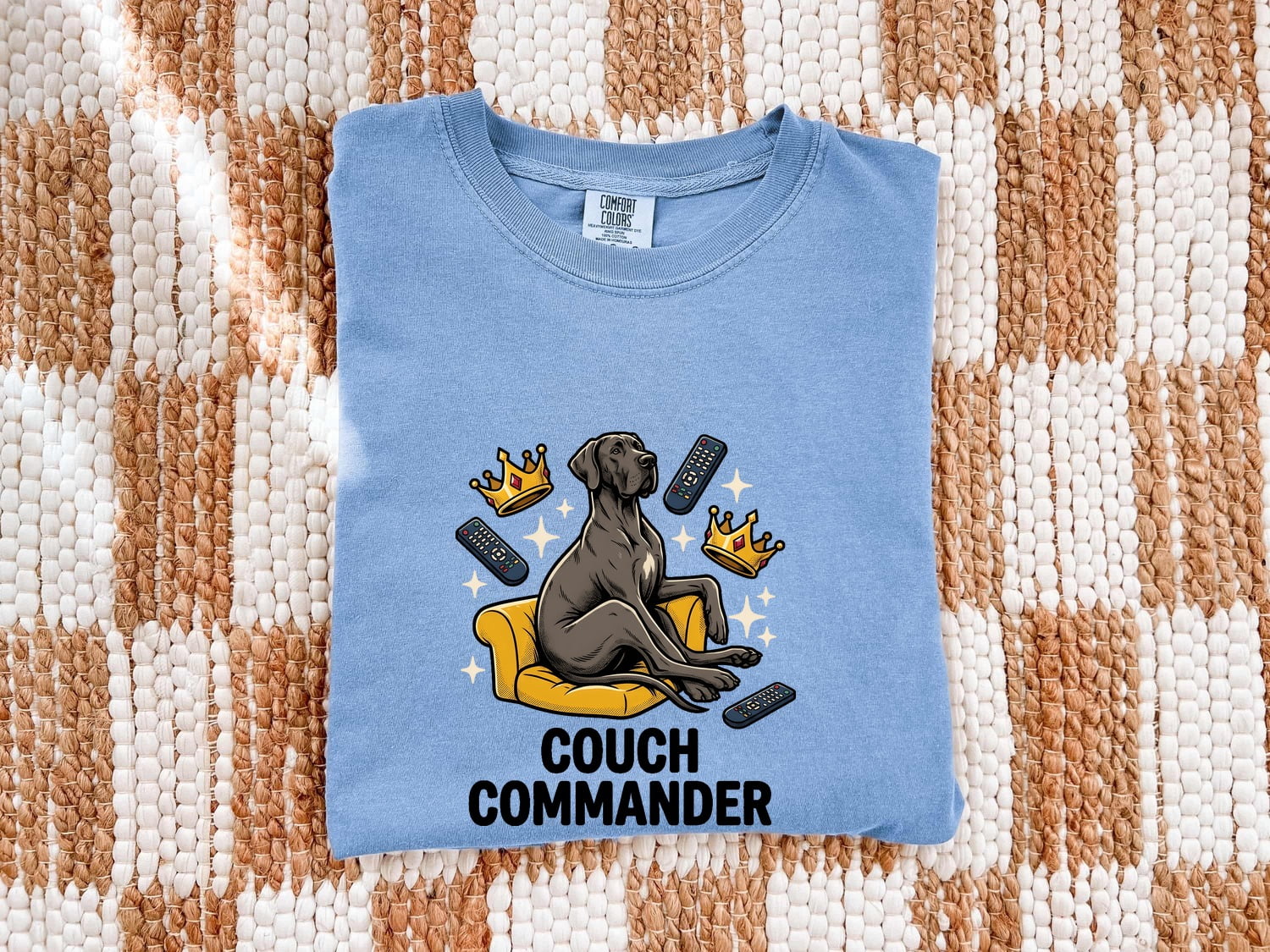 Great Dane Shirt for Women – Funny Caricature Loveseat Comedy Dog Graphic Tee