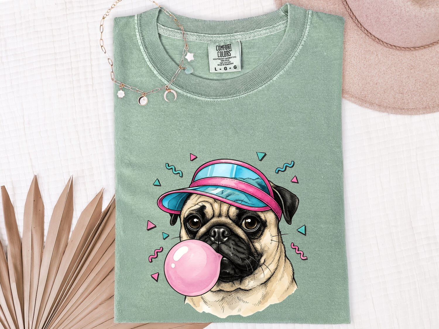 Pug Puppy Shirt Dog Jokes Gift Women Comic Tee Puggle T-Shirt Dog Fan Cartoon Tshirt Humor Graphic Vintage Chewing Gum Tshirt