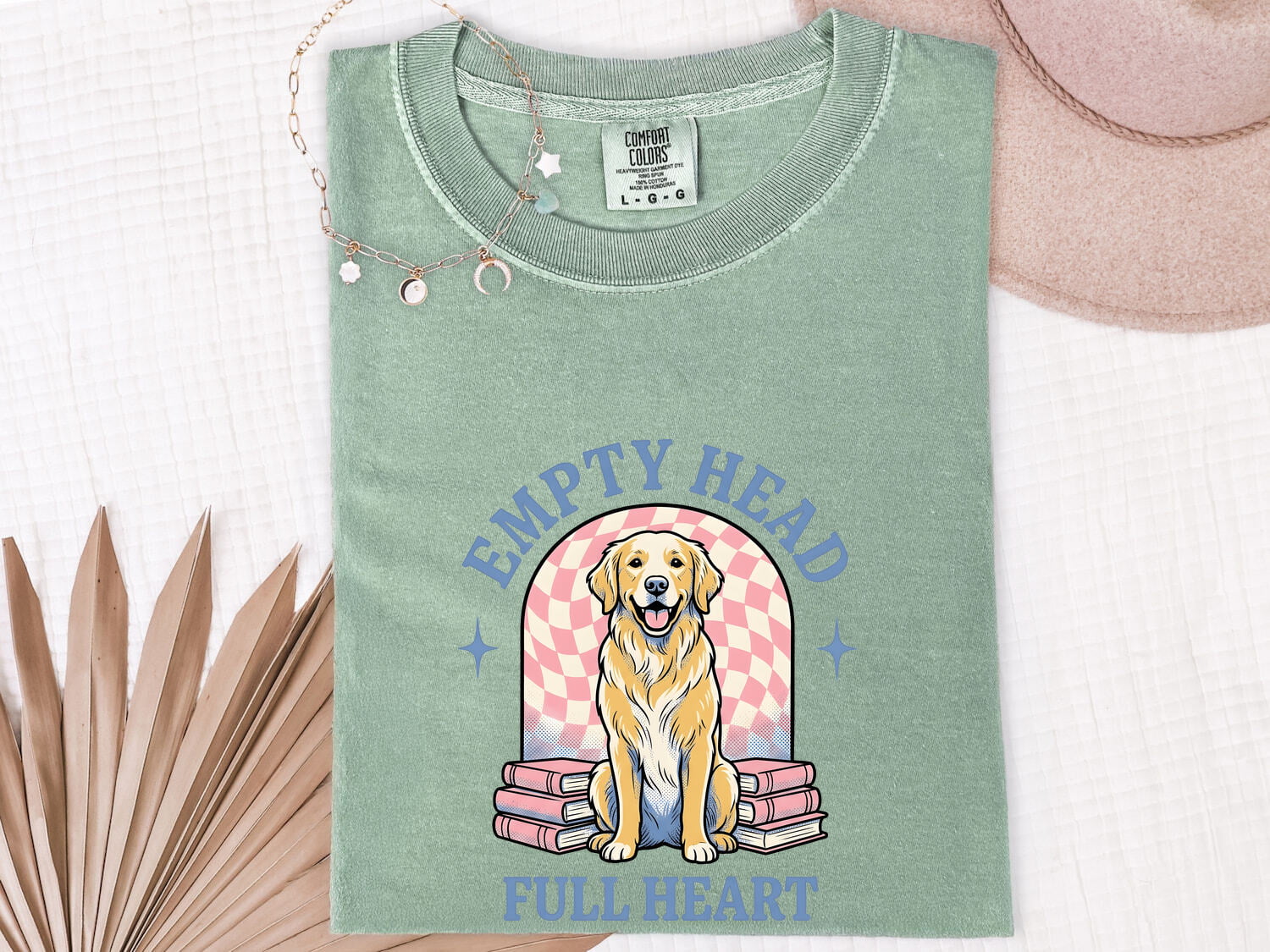 Golden Retriever Shirt Dog Reading Materials Gift Women Kawaii Tee Retriever T-Shirt Dog Fan Cute Tshirt Book Graphic Hand Drawn Stacked