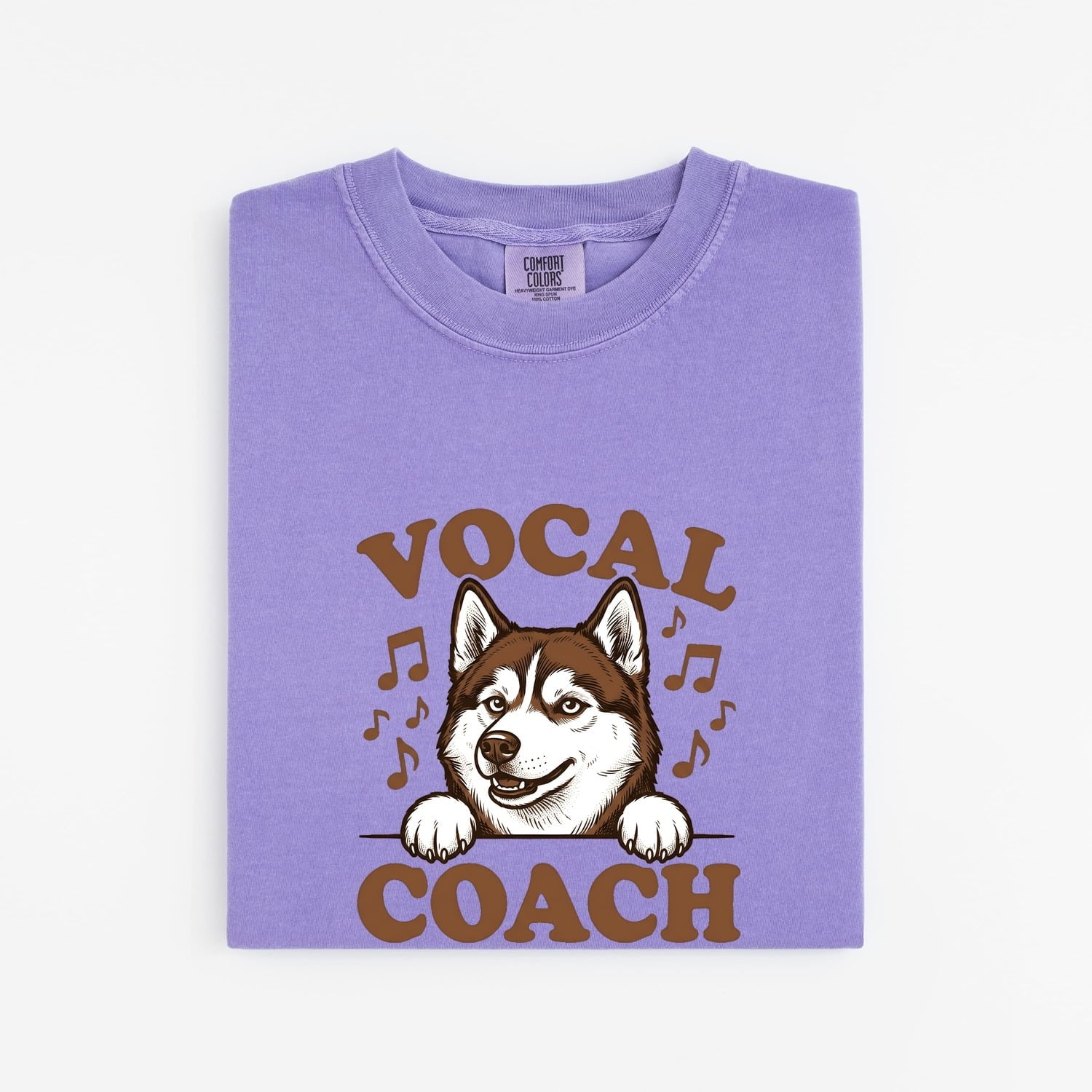 Husky Puppy Shirt Dog Jokes Gift Women Sketch Tee Siberian Husky T-Shirt Dog Fan Husky Drawing Pun Graphic Vintage Musical Symbols Tshirt
