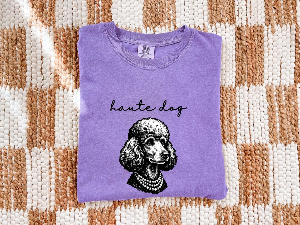 Toy Poodle Shirt Dog Apparel Gift Women Old School Tee Poodle T-Shirt Dog Fan Poodle Art Tshirt Clothing Graphic Line Art Pearl Strand