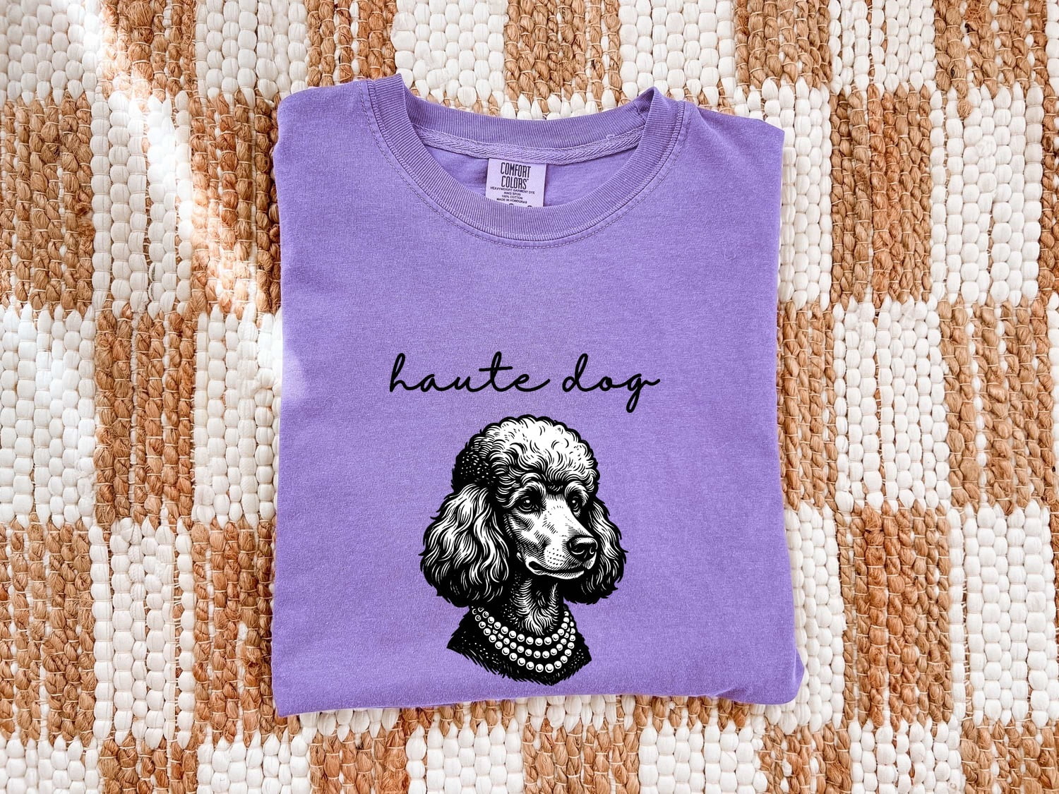 Toy Poodle Shirt Dog Apparel Gift Women Old School Tee Poodle T-Shirt Dog Fan Poodle Art Tshirt Clothing Graphic Line Art Pearl Strand