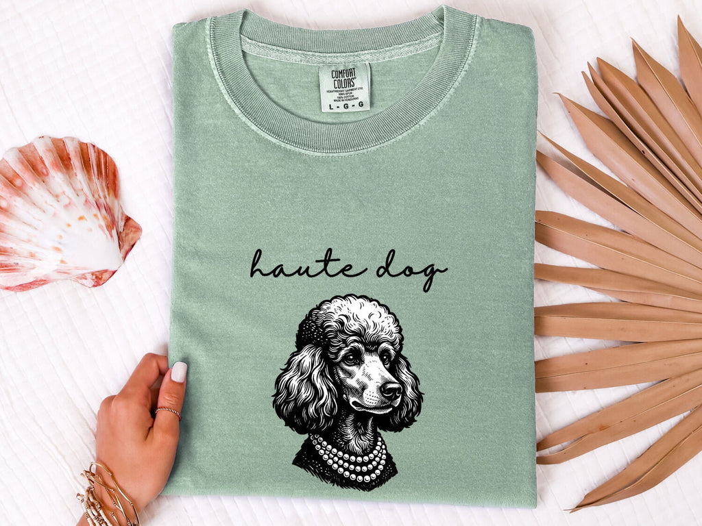 Toy Poodle Shirt Dog Apparel Gift Women Old School Tee Poodle T-Shirt Dog Fan Poodle Art Tshirt Clothing Graphic Line Art Pearl Strand