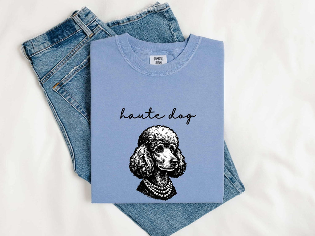 Toy Poodle Shirt Dog Apparel Gift Women Old School Tee Poodle T-Shirt Dog Fan Poodle Art Tshirt Clothing Graphic Line Art Pearl Strand
